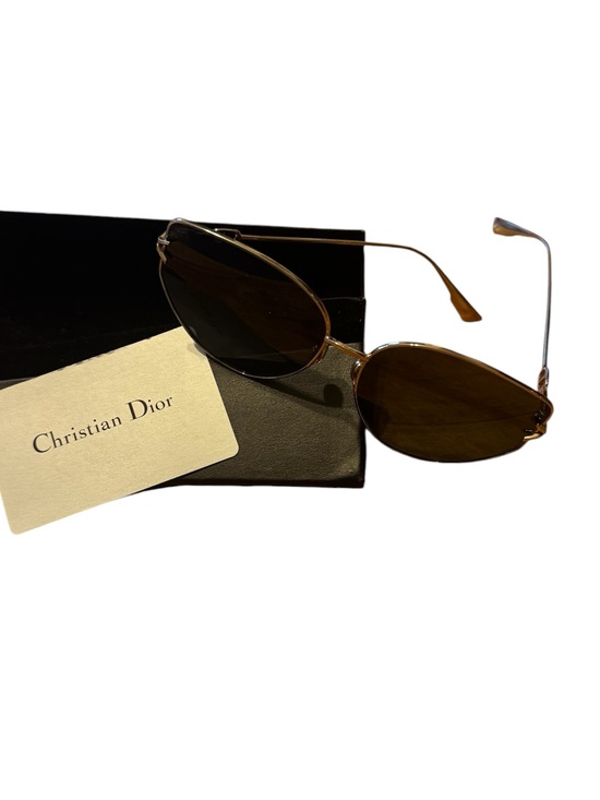 Dior Accessories - Christian Dior Oval Sunglasses in black and gold ,authentic , never used